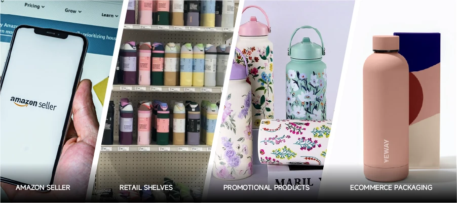 Different wholesale drinkware business models including retail ecommerce and promotional products