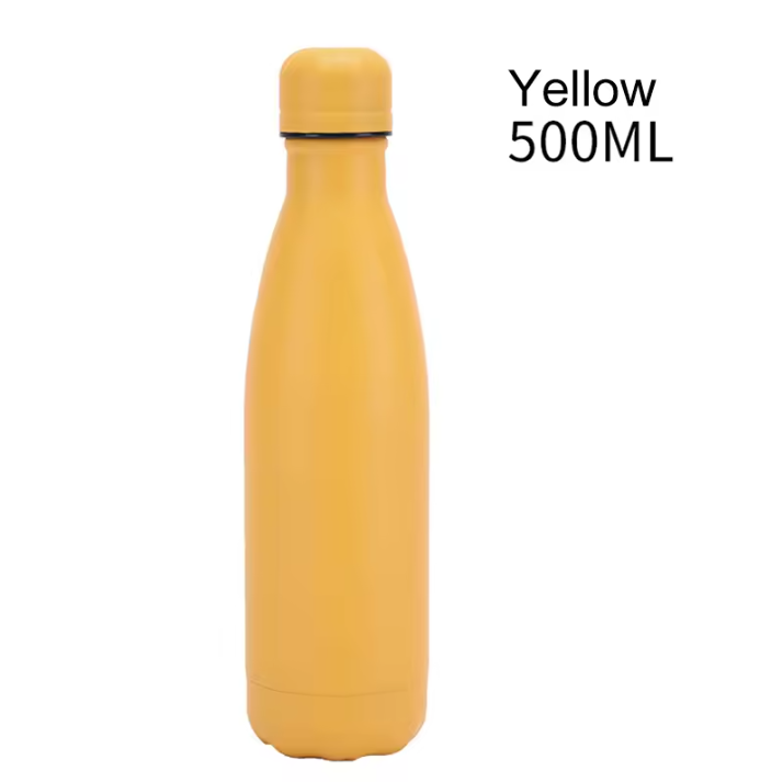 Black to gray matte gradient stainless steel cola bottle with custom logo for wholesale drinkware