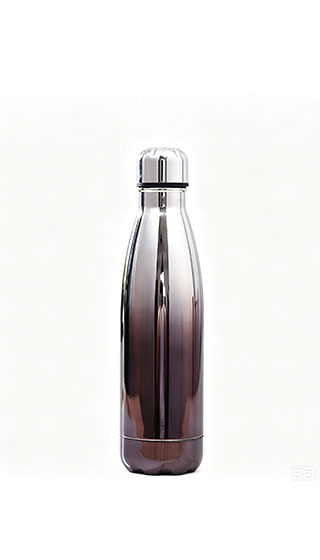 Premium mirror gradient cola shape bottle with vibrant color transition