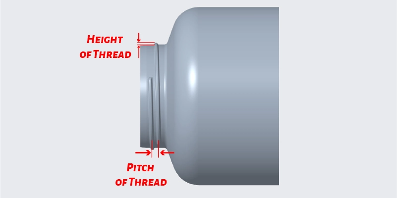Vacuum bottle neck and thread design
